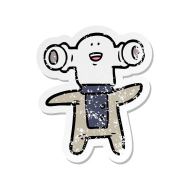 bir dostu karikatür yabancı sıkıntılı etiket