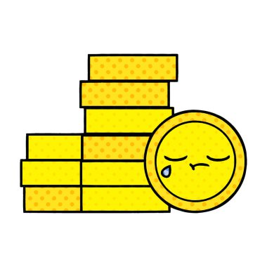 çizgi roman tarzı karikatür bir sikke