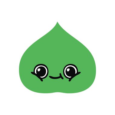 düz renk retro çizgi film ekspresiyon yaprak