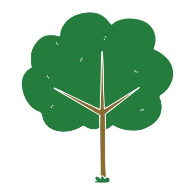 el çekilmiş ilginç karikatür ağaç