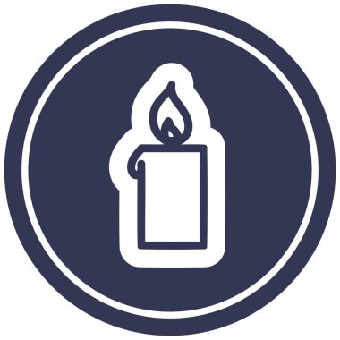 Yanan Mum dairesel simgesi