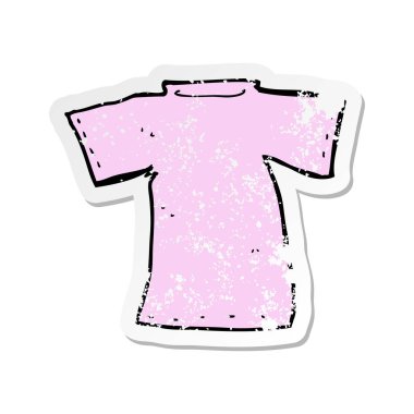 çizgi film t gömlek Retro sıkıntılı etiket