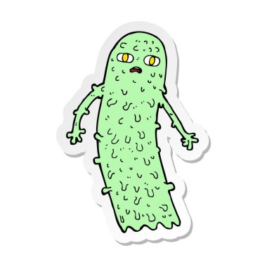 bir çizgi film ürkütücü hayalet etiket