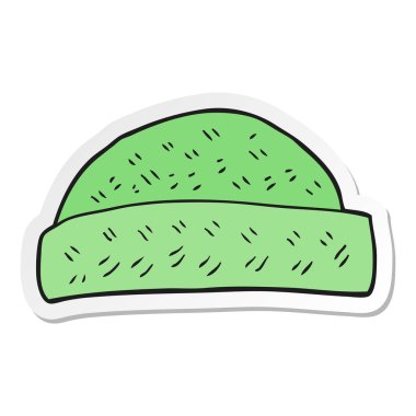 etiket bir karikatür şapka