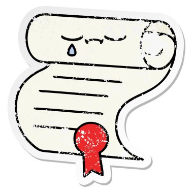 sevimli çizgi sözleşmenin sıkıntılı etiket