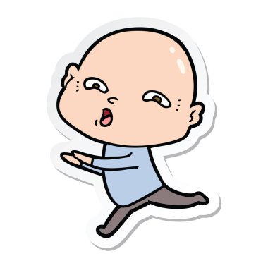 bir çizgi film gergin adam etiketi