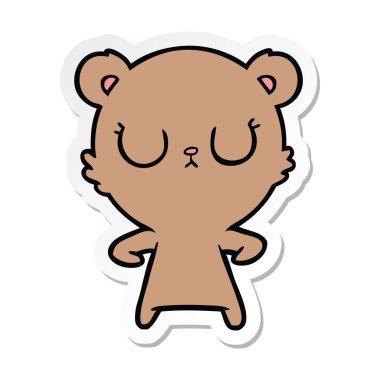 yavru ayı huzurlu çizgi film etiketi