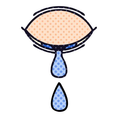 çizgi roman tarzı karikatür bir ağlayan göz