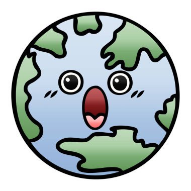 planet Earth degrade gölgeli çizgi film