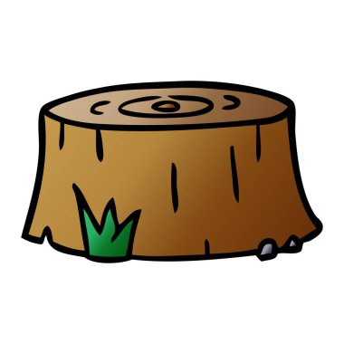 elle çizilmiş degrade çizgi film doodle bir ağaç günlük 