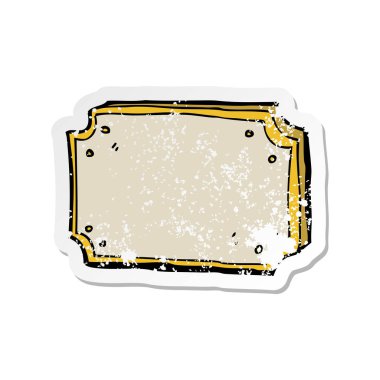 bir çizgi film eski işareti Retro sıkıntılı etiket