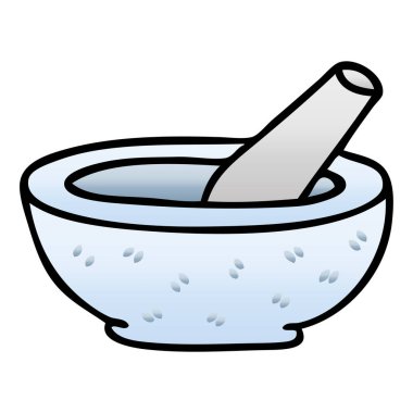 Degrade ilginç karikatür havaneli ve harç gölgeli