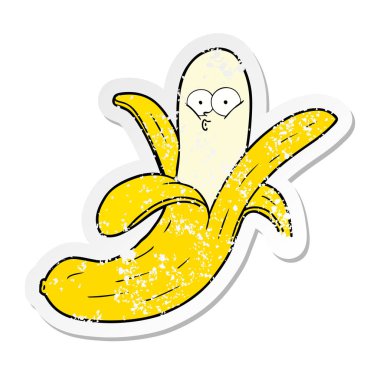 yüzü olan çizgi film muz sıkıntılı etiket