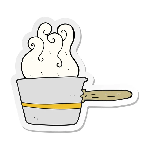 Aufkleber Eines Cartoon Kochtopfes — Stockvektor