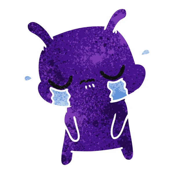 şirin üzgün yabancı serbest el çekilmiş retro çizgi film