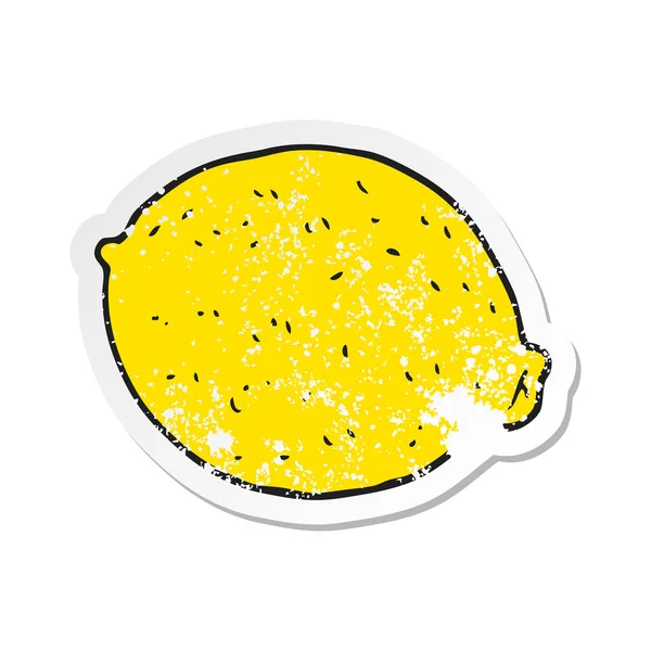 çizgi film limon Retro sıkıntılı etiket