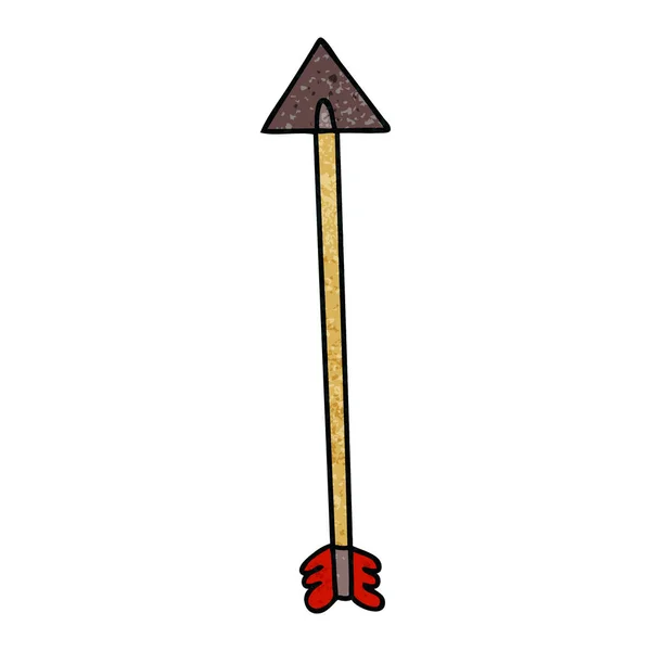 Mano Dibujado Peculiar Flecha Dibujos Animados — Vector de stock