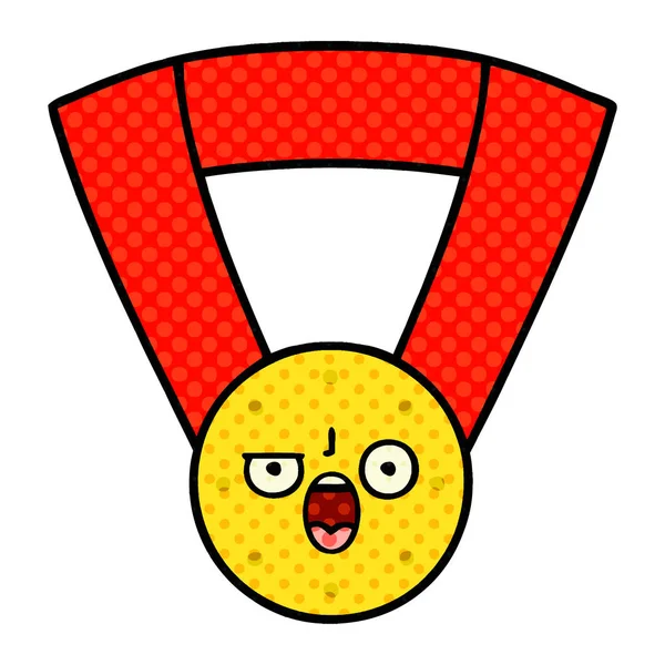 çizgi roman tarzı karikatür altın madalya