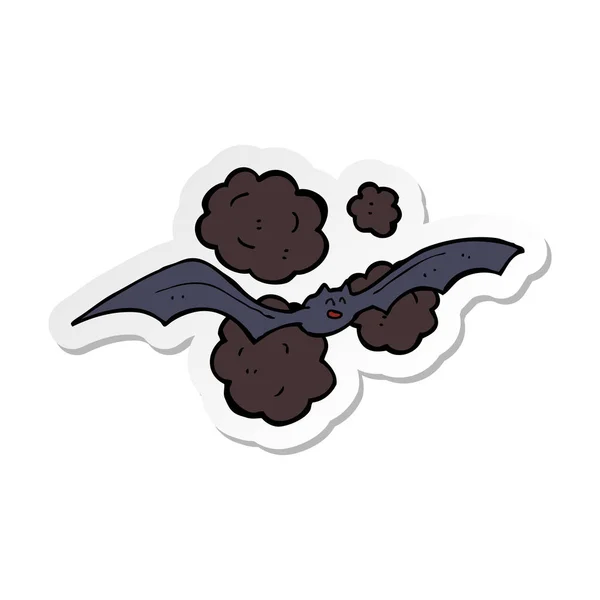 Etiqueta Morcego Desenho Animado — Vetor de Stock