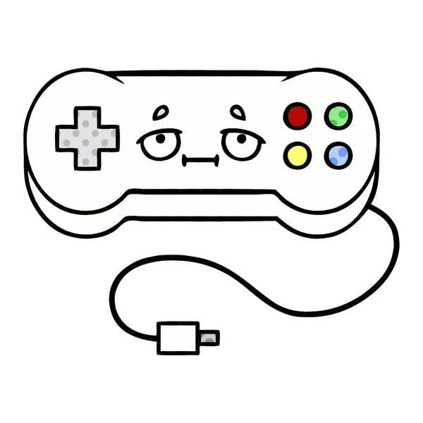 Comic book style cartoon game controller — Stock Vector