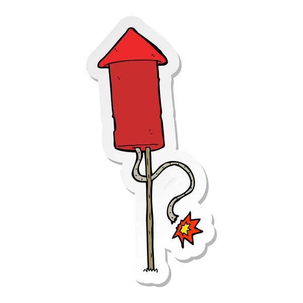 Sticker Cartoon Firework — Stock Vector