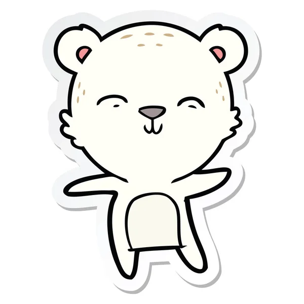 북극곰 스티커 — 스톡 벡터