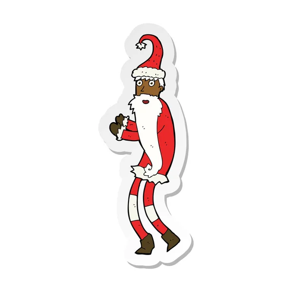 Sticker Van Een Cartoon Santa Claus — Stockvector