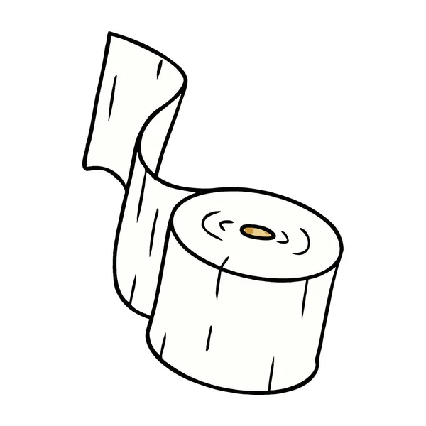 Handgezeichnetes Cartoon Doodle Einer Toilettenrolle — Stockvektor