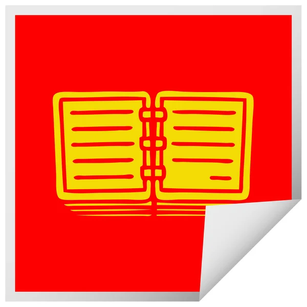 Квадратный Пилинг Наклейка Записную Книжку — стоковый вектор