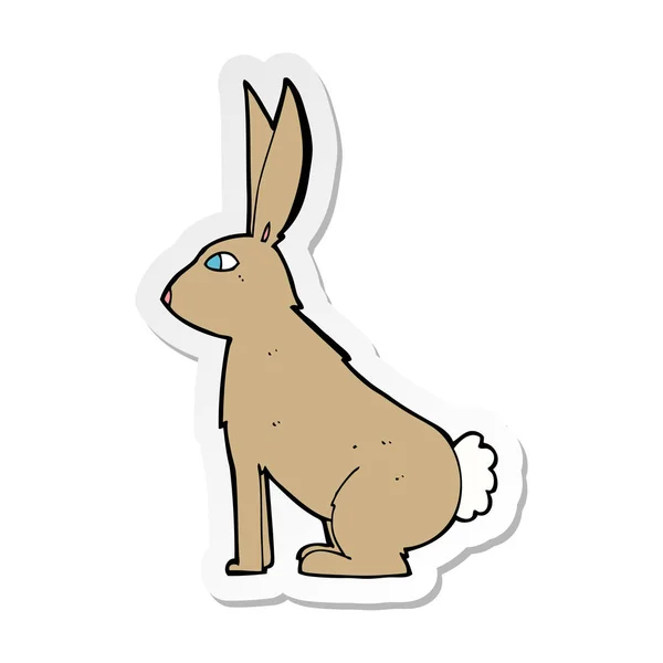 Pegatina de un conejo de dibujos animados — Archivo Imágenes Vectoriales