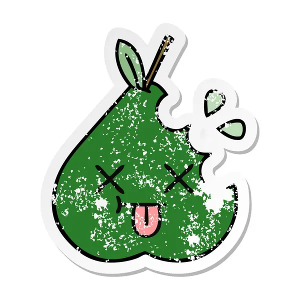 sevimli çizgi armut sıkıntılı etiket