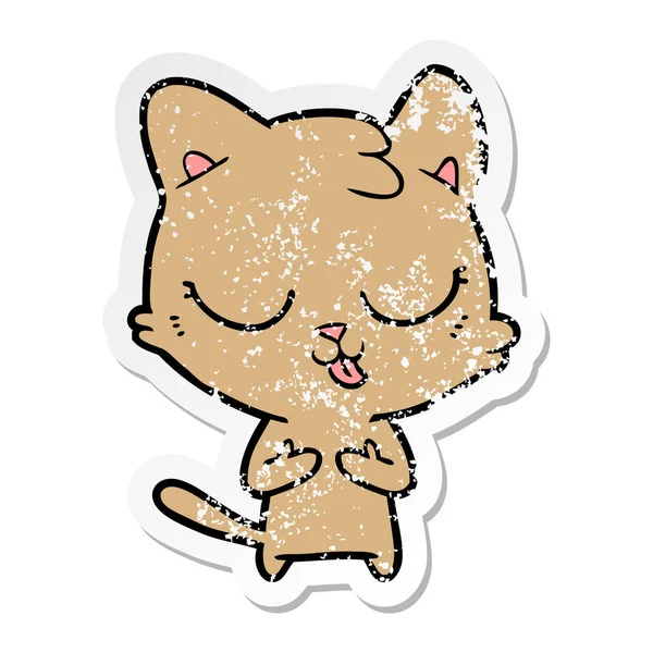 bir karikatür kedi sıkıntılı etiket