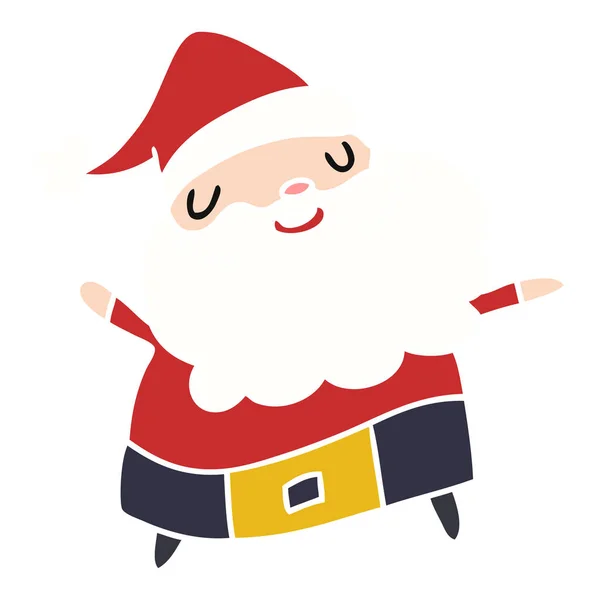 Ilustración Dibujos Animados Kawaii Santa Claus — Archivo Imágenes Vectoriales