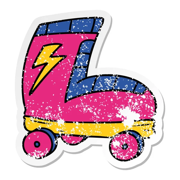 elle çizilmiş etiket karikatür doodle paten önyükleme sıkıntılı