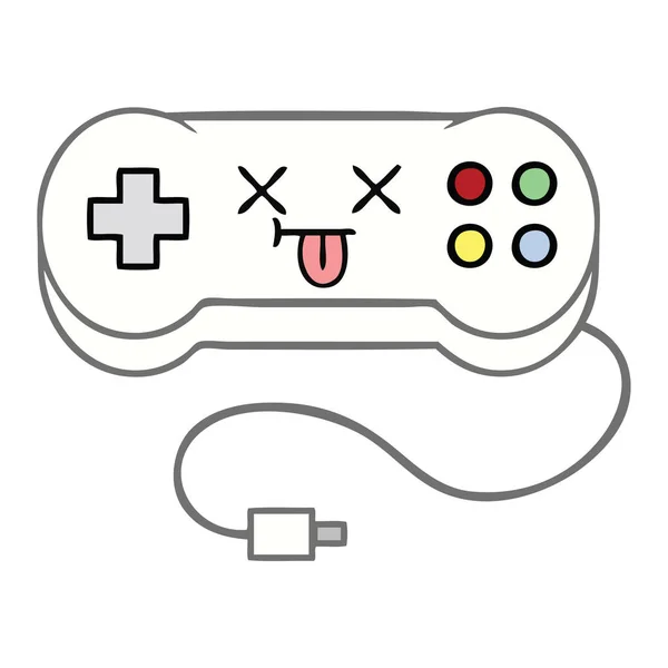 Carino cartone animato gioco controller — Vettoriale Stock