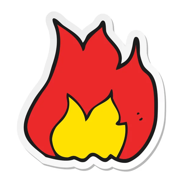 Nálepka symbol ohně kreslený — Stockový vektor
