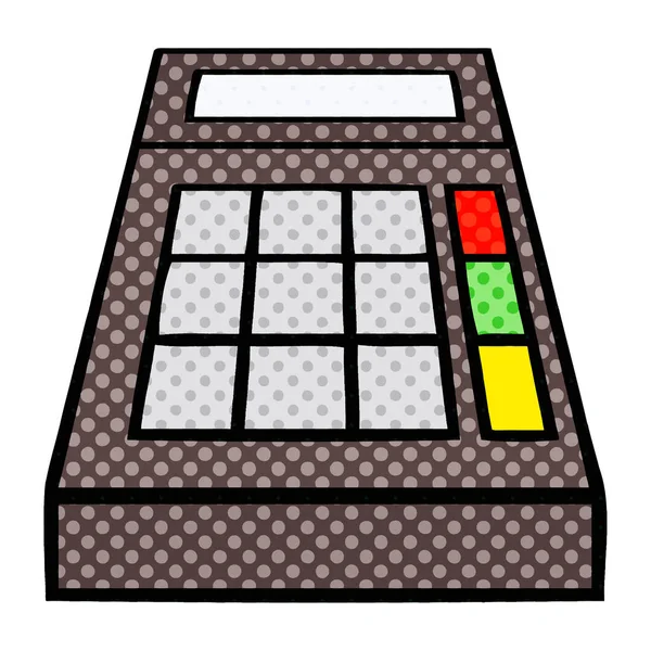 Calculadora de la escuela de dibujos animados estilo cómic — Vector de stock