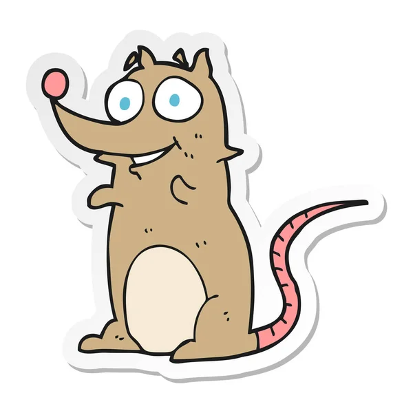 Etiqueta de um rato de desenho animado — Vetor de Stock