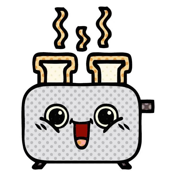 Comic Book Stijl Cartoon Van Een Voor Een Toaster — Stockvector