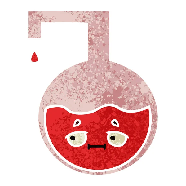 Retro illüstrasyon tarzı çizgi film bilim deneme 