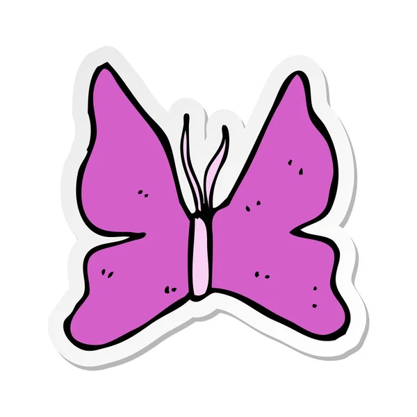 Aufkleber Eines Cartoon Schmetterlings — Stockvektor