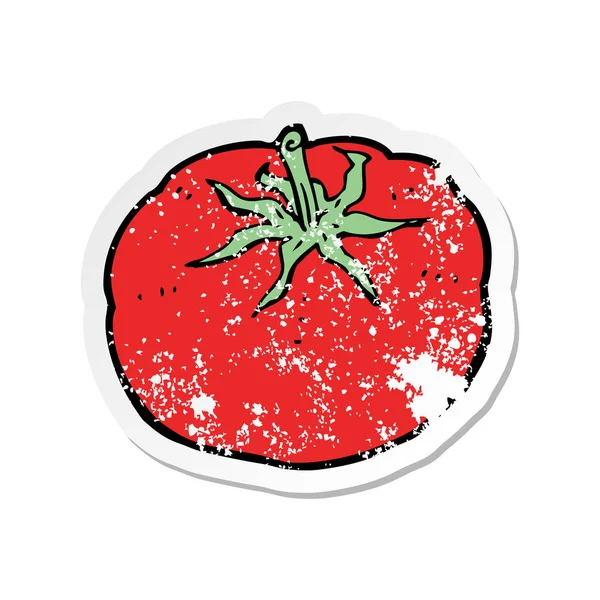 Retro Trudnej Sytuacji Naklejki Pomidora Kreskówka — Wektor stockowy