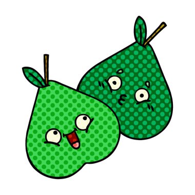 çizgi roman tarzı karikatür bir armut