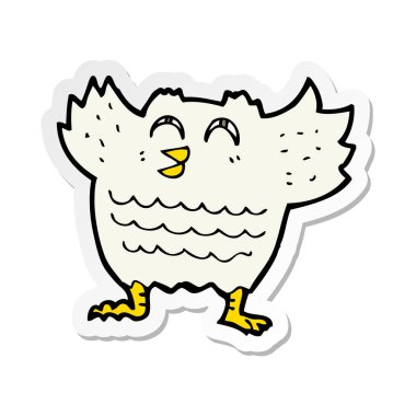 etiket bir çizgi film siyah kuş