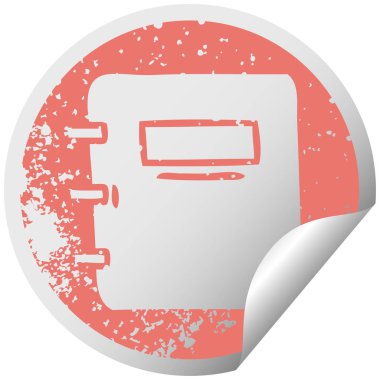 sıkıntılı dairesel peeling etiket simgesi not defteri