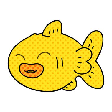 ilginç çizgi roman tarzı çizgi film balık 