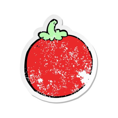 bir çizgi film domates sıkıntılı etiket