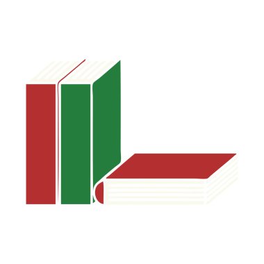 düz renk retro karikatür bir kitap