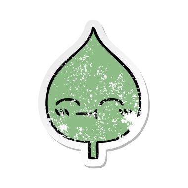 sevimli çizgi ekspresiyon yaprak sıkıntılı etiket