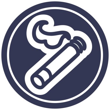 Sigara dairesel simgesi simgesi yaktı